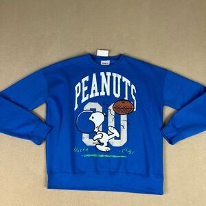 Peanuts Football Snoopy Sweatshirt,  Detroit Lions Colors, Sz Small